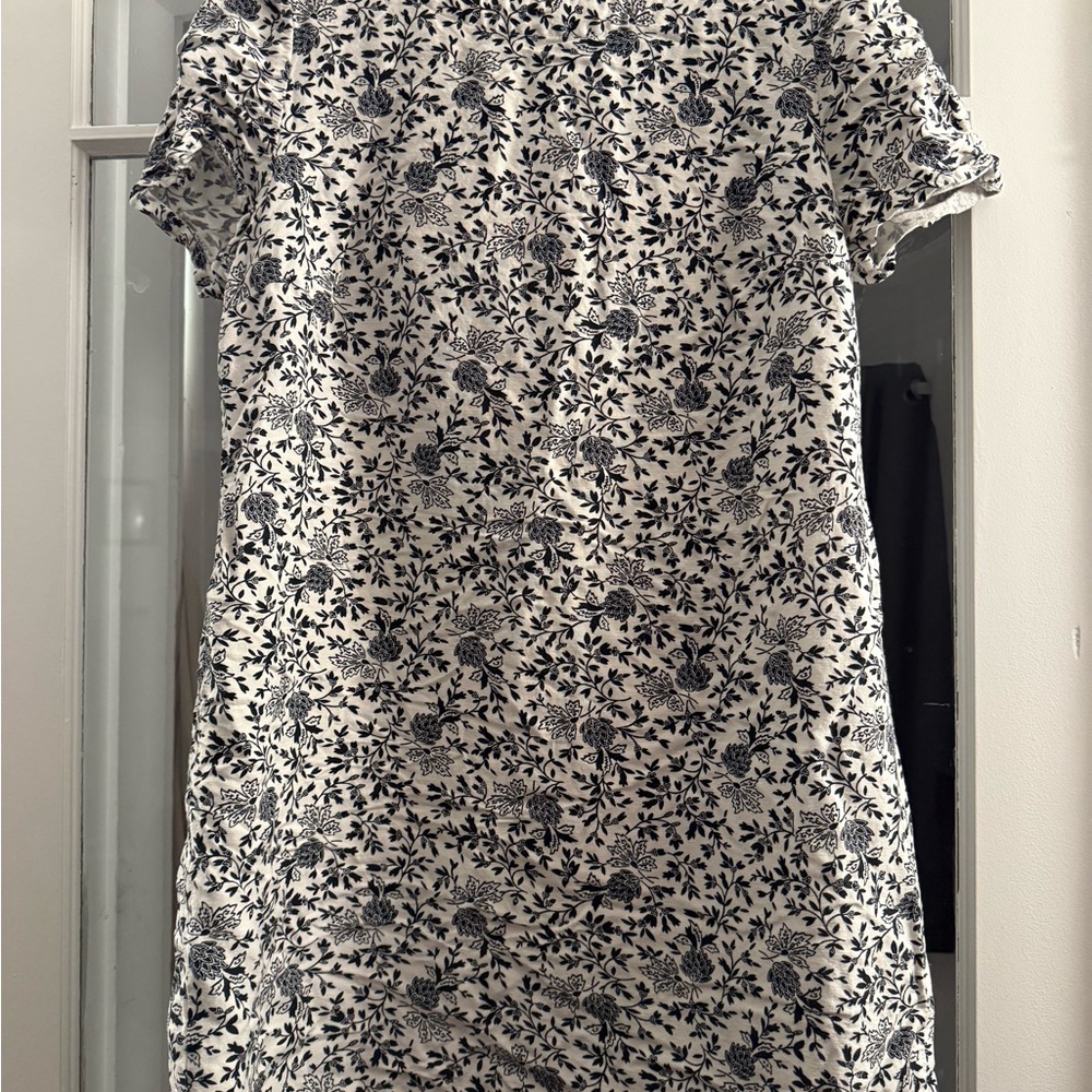 LOFT Monochrome Floral Dress